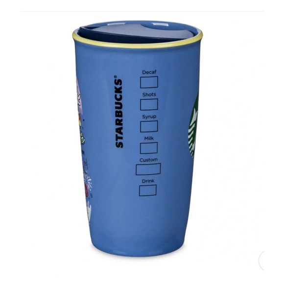 🔥 DISNEY PARKS Disneyland DCA WDW MICKEY Minnie PORCELAIN STARBUCKS TUMBLER NEW - Picture 8 of 16